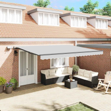 vidaXL Napernyő tartalmaz Kézi Antracit 4 × 3 m Fém kerti bútor