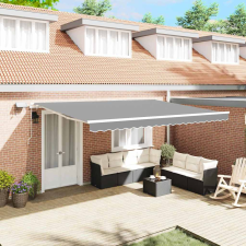 vidaXL Napernyő tartalmaz Kézi Fehér 4 × 3 m Fém kerti bútor