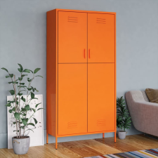 vidaXL narancssárga acél Ruhásszekrény 90 x 50 x 180 cm bútor