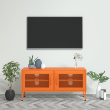 vidaXL narancssárga acél TV-szekrény 105 x 35 x 50 cm bútor