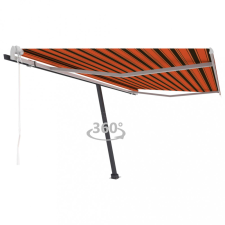 vidaXL narancssárga-barna automata póznás napellenző 450 x 350 cm kerti bútor