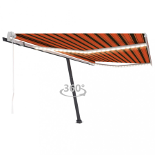 vidaXL Narancssárga-barna szélérzékelős és LED-es napellenző 400x300cm (3069755) kerti bútor