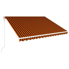 vidaXL narancssárga és barna automata napellenző 400 x 300 cm kerti bútor
