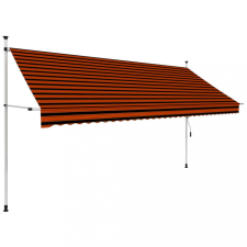 vidaXL Narancssárga és barna kézzel feltekerhető napellenző 350 cm kerti bútor