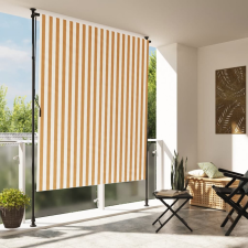 vidaXL Narancssárga és fehér szövet és acél kültéri roló 200 x 270 cm lakástextília