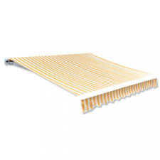 vidaXL Narancssárga-fehér vászon napellenző tető 350 x 250 cm (143705) kerti bútor