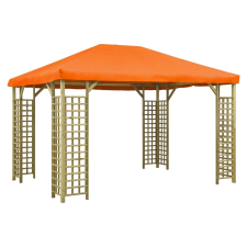 vidaXL narancssárga pavilon 4 x 3 m kerti bútor