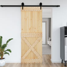 vidaXL Narvik tömör fenyőfa ajtó 85 x 210 cm nyílászáró