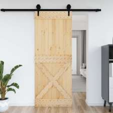 vidaXL Narvik tömör fenyőfa ajtó 90 x 210 cm nyílászáró