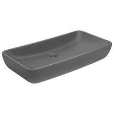 vidaXL négyszögletes matt sötétszürke kerámia luxus mosdókagyló 71 x 38 cm (146961) szaniter