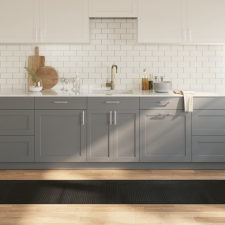 vidaXL Négyszögletű fekete bambusz szőnyeg 60 x 400 cm lakástextília