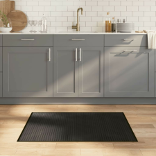 vidaXL négyszögletű fekete bambusz szőnyeg 70 x 100 cm lakástextília