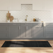 vidaXL négyszögletű fekete bambusz szőnyeg 70 x 200 cm lakástextília