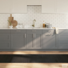 vidaXL Négyszögletű fekete bambusz szőnyeg 70 x 400 cm lakástextília