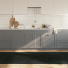 vidaXL Négyszögletű szürke bambusz szőnyeg 100 x 1000 cm lakástextília