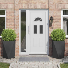 vidaXL Növénytartó 2 pcs Fekete 50 x 50 x 75 cm Acél kerti tárolás