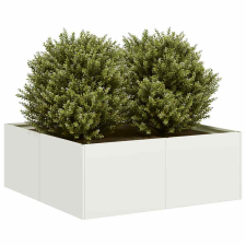 vidaXL növénytartó fehér 80x80x30 cm acél kerti tárolás