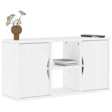 vidaXL ODDA tömörfa fenyőfa TV szekrény fehér 79x24x40,5 cm bútor