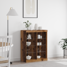vidaXL Old Wood Tálalószekrény LED világítással 41x37x100 cm bútor