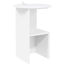  vidaXL Oldal asztal Fehér Ø 39,5 x 55 cm Szerelt Fa bútor