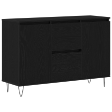 vidaXL Oldalszekrény Fekete Tölgy 101,5x35x70 cm Műgyanta (862934) bútor