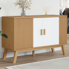 vidaXL OLDEN fehér és barna tömör fenyőfa tálalószekrény 114x43x73,5cm bútor
