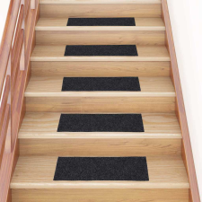vidaXL öntapadós lépcsőszőnyegek 30 db 60 x 25 cm szürke téglalap alakú lakástextília