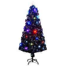 vidaXL optikai szálas műkarácsonyfa talppal/LED fénnyel 150 cm (284301) műfenyő