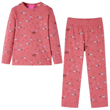 vidaXL Öreg rózsaszín hosszú ujjú gyerekpizsama 104 gyerek hálóing, pizsama