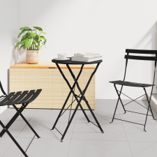 vidaXL Összecsukható Bisztróasztal Antracit Ø50x71 cm Porszórt Acél kerti bútor