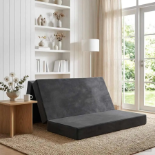 vidaXL Összecsukható kanapéágy 140 x 67 x 45 cm Sötétszürke ágy és ágykellék