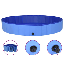 vidaXL összehajtható kék PVC kutyamedence 200 x 30 cm kutyafelszerelés