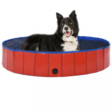 vidaXL összehajtható piros PVC kutyamedence 160 x 30 cm kutyafelszerelés