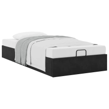 vidaXL Ottomán ágykeret matrac nélkül fekete 100x200 cm bársony (3310945) ágy és ágykellék