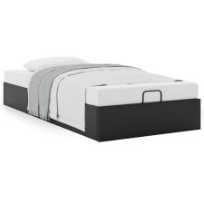 vidaXL Ottomán ágykeret matrac nélkül fekete 90x200 cm műbőr (3310779) ágy és ágykellék