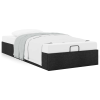 vidaXL Ottomán ágykeret matrac nélkül fekete 90x200 cm szövet (3310849)