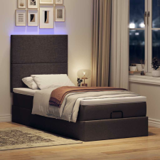 vidaXL Ottomán ágykeret matraccal sötétbarna 100x200cm szövet ágy és ágykellék