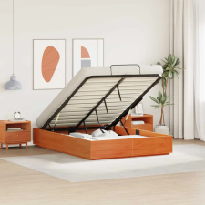 vidaXL Ottomán Ágykeret Viaszbarna 150 x 200 cm Tömör fenyő ágy és ágykellék