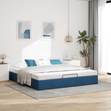 vidaXL Ottomán kék szövet ágykeret matrac nélkül 160 x 200 cm ágy és ágykellék