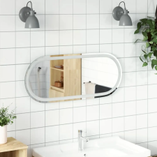 vidaXL ovális LED-es fürdőszobai tükör 90 x 40 cm bútor