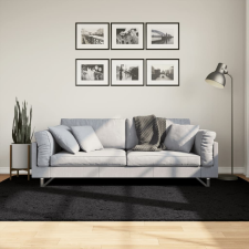 vidaXL OVIEDO fekete rövid szálú szőnyeg 160x230 cm lakástextília