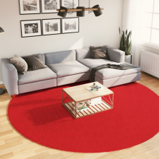 vidaXL Oviedo piros rövid szálú szőnyeg ø 280 cm lakástextília
