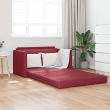 vidaXL Padlókanapéágy 2 az 1-ben Bordó 124x71x78 cm Mesterséges bőr bútor