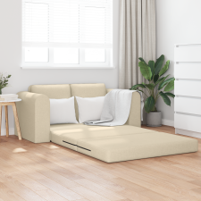 vidaXL Padlószönyeg Kanapéágy 2 az 1-ben Krém 148x71x83 cm Szövet bútor
