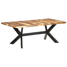 vidaXL paliszander felületű tömör fa étkezőasztal 200 x 100 x 75 cm bútor