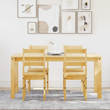 vidaXL Panama 5 részes tömör fenyőfa étkezőgarnitúra bútor