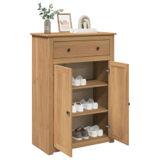 vidaXL Panama tömör fenyőfa cipőtároló szekrény 80 x 40 x 114 cm bútor