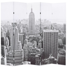 vidaXL paraván 200 x 180 cm New York, fekete-fehér bútor