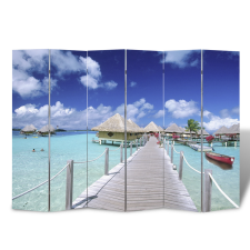 vidaXL Paraván 240 x 180 strand nyomat bútor