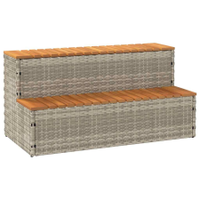 vidaXL pezsgőfürdő lépcső 100x50x50,5 cm polyrattan és akácfa medence kiegészítő